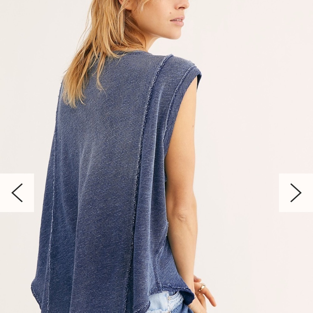 NEW Free People Harvey Muscle Distressed Oversized Tank Top Shirt M - Picture 6 of 15